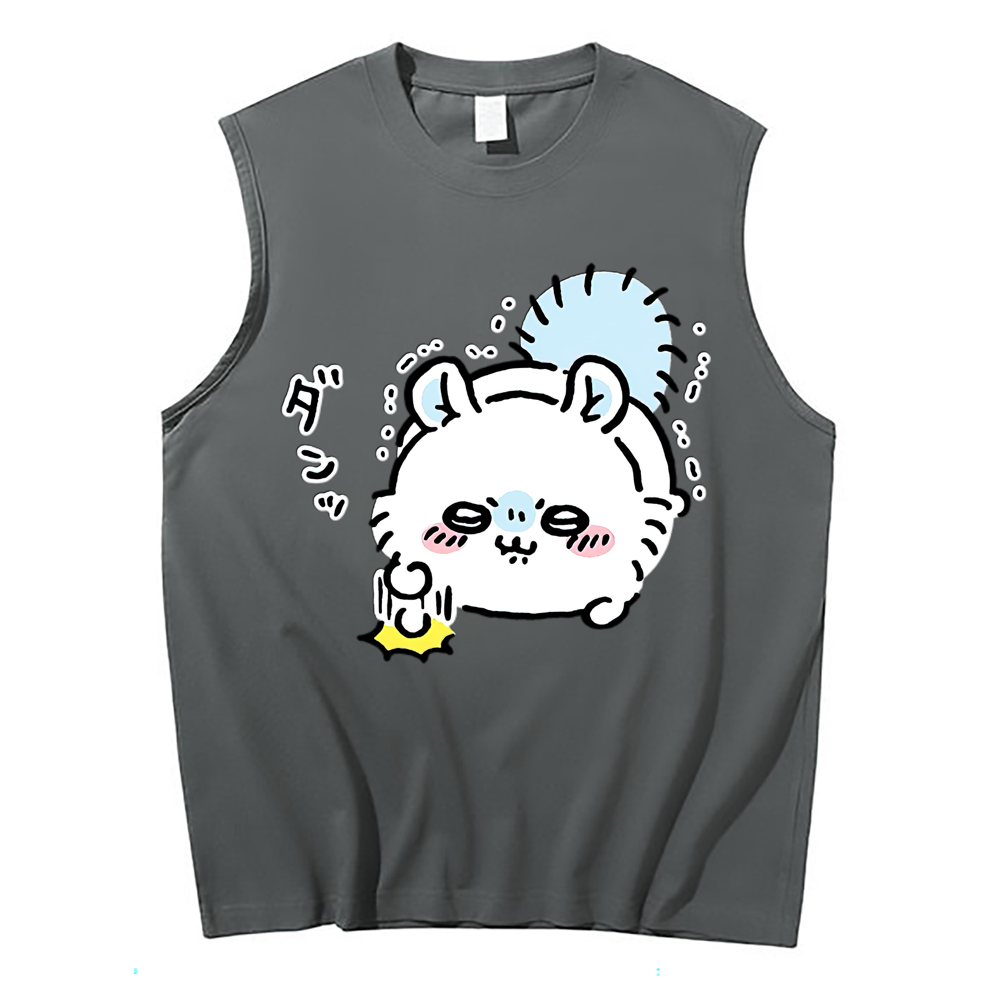 （画像用） ちいかわ モモンガ Chii-kawa Momonga コットン100％タンクトップ（フロントプリント）